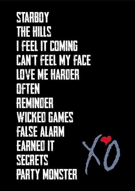 The Weeknd Album Titles / platina