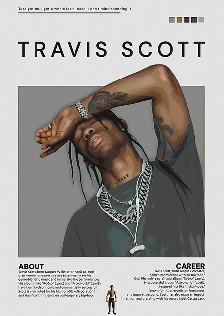 Travis Scott Portrait / platina