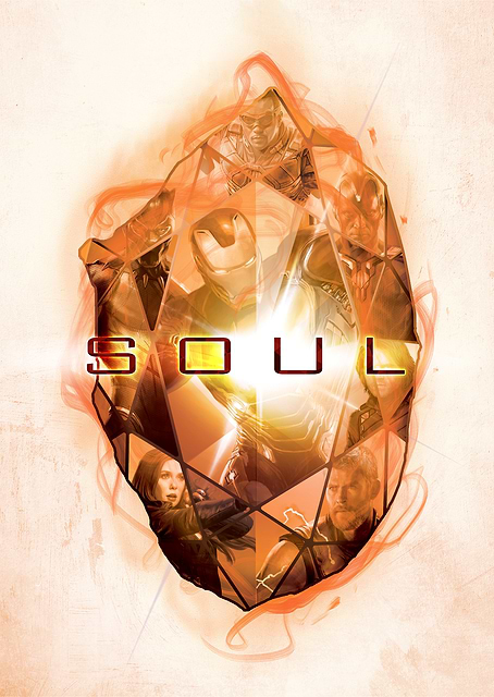 Orange Infinity Stone / platina