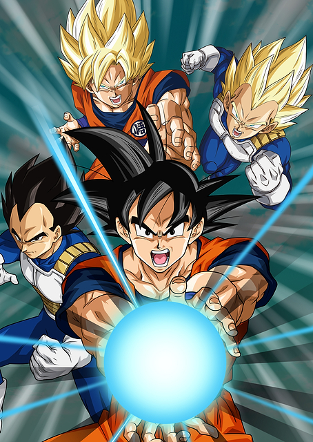 Goku, Vegeta Super Saiyan / PLATINA