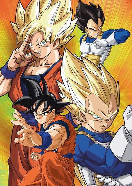 Goku and Vegeta in Action / platina