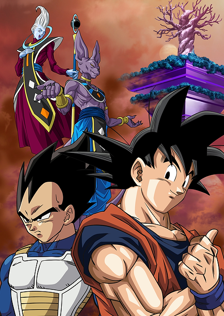 Goku, Vegeta, Beerus, Whis / PLATINA