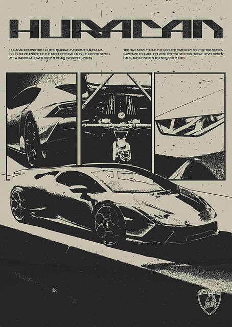 Lamborghini Huracan Retro Style / PLATINA