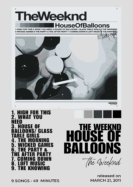 The Weeknd Vintage Album Cover / platina