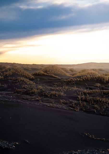 Black Sand Dunes at Sunset / platina