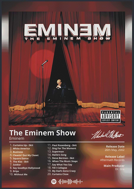 Eminem - The Eminem Show Album Cover / platina