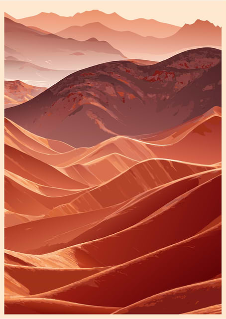 Desert Dunes Landscape / platina