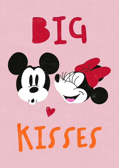 Mickey Minnie Big Kisses / PLATINA