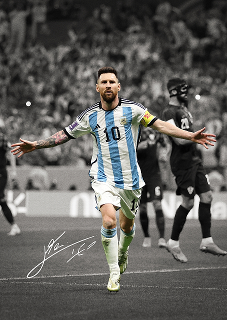 Messi Argentina Celebration / PLATINA