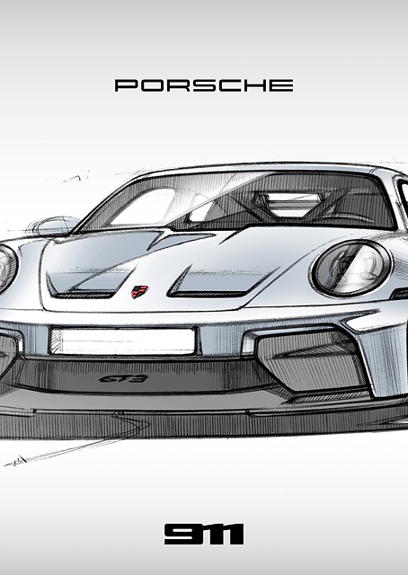 Porsche 911 Sketch 3 / PLATINA