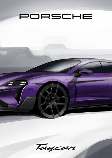 Porsche Taycan - Purple / PLATINA