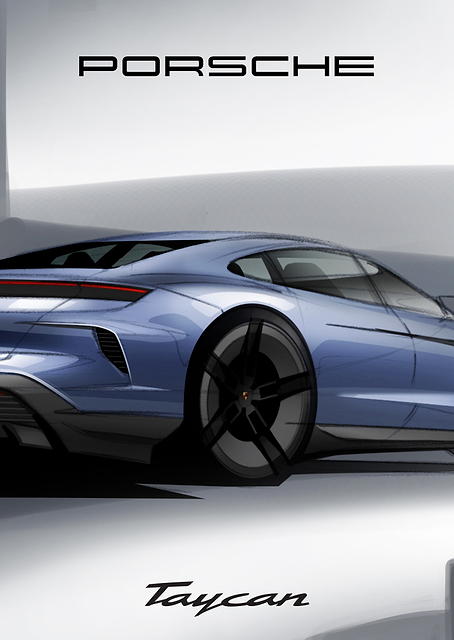 Porsche Taycan Sketch / PLATINA