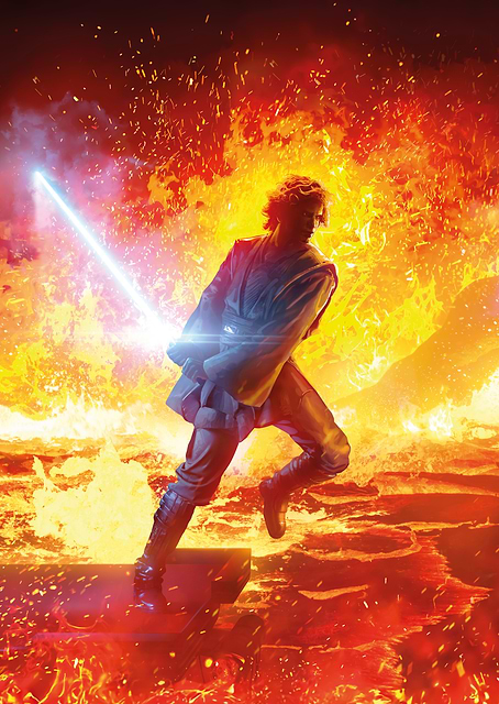 Anakin Skywalker in the Duel on Mustafar Dyptych / PLATINA