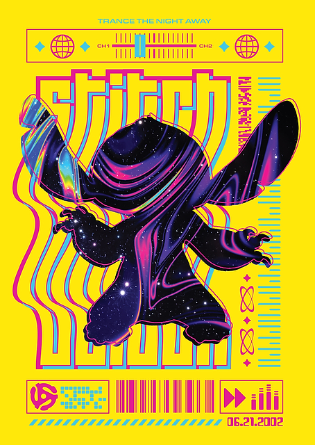 Stitch Space Silhouette / PLATINA