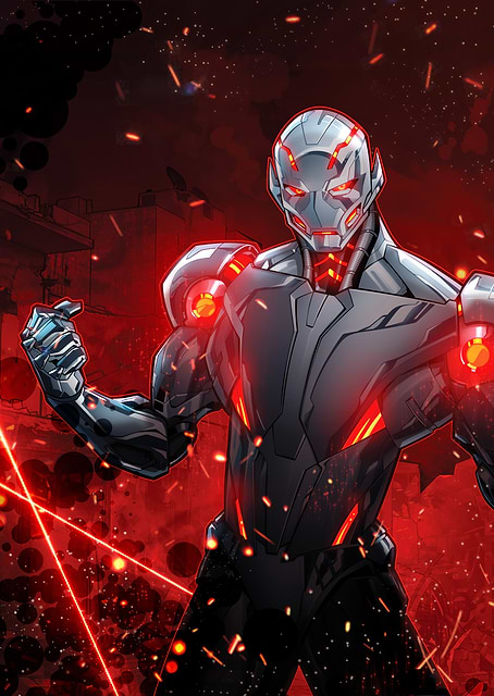 Avengers Ultron Red / platina