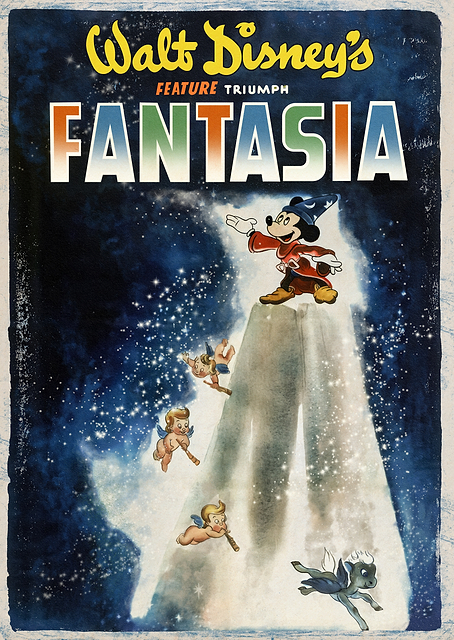 Disney Fantasia Mickey with Cherubs / PLATINA