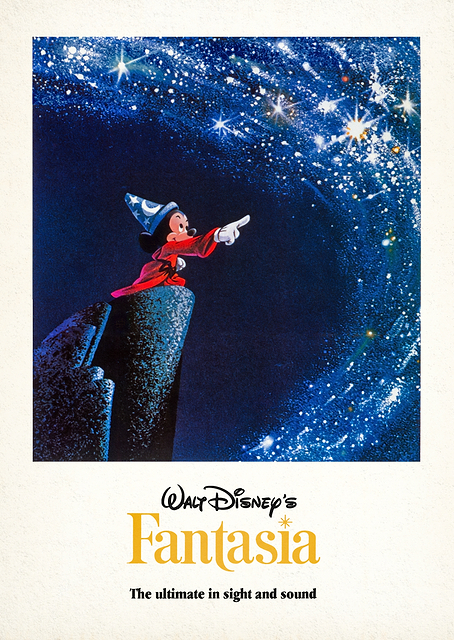Mickey Sorcerer's Apprentice Fantasia Poster / PLATINA