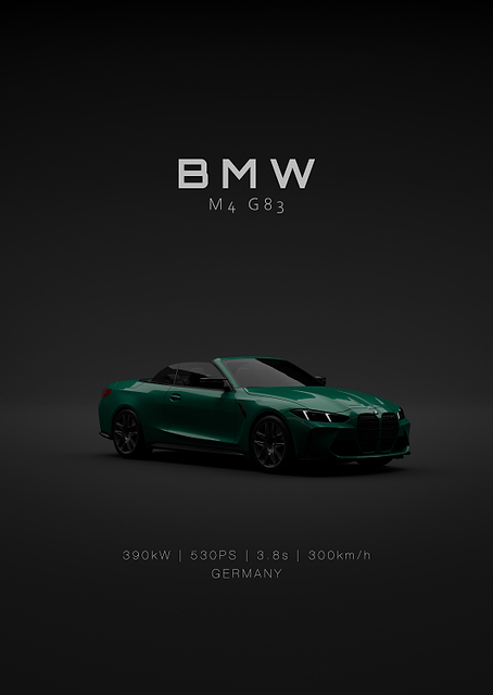 Front Specs BMW M4 Convertible 2025 G83 Green / PLATINA