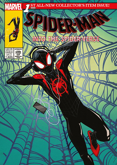 Into the Spider-Verse Comic Cover Miles / platina