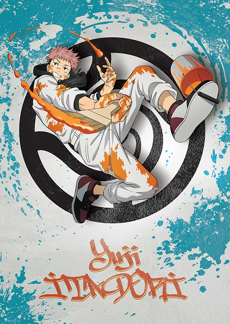 JJK Yuji Itadori Graffiti Style / platina