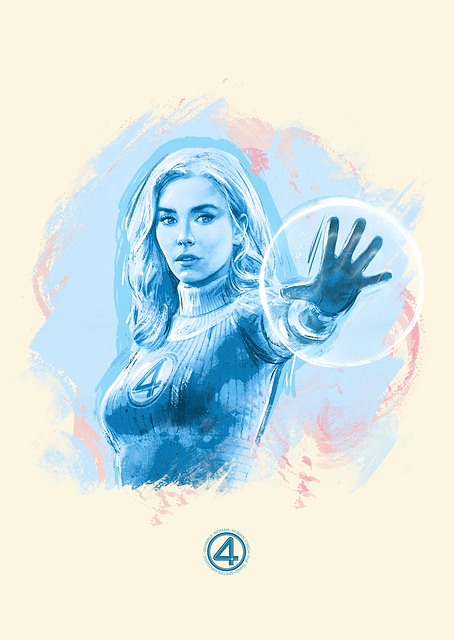 The Fantastic Four First Steps Sue Storm Illustrated / PLATINA