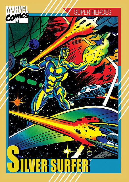 Silver Surfer Retro Trading Card / PLATINA