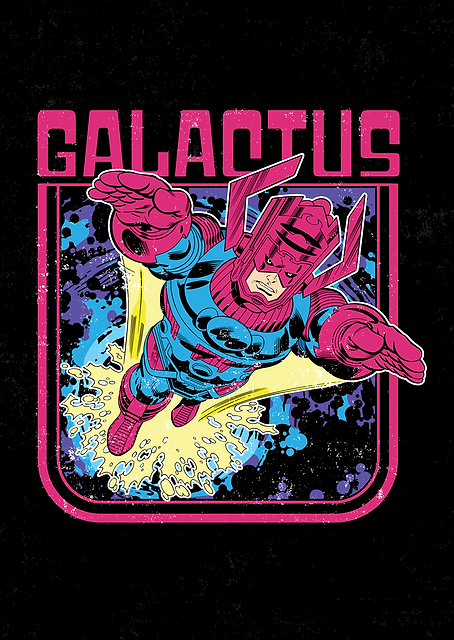 Galactus Retro Comic Poster / PLATINA