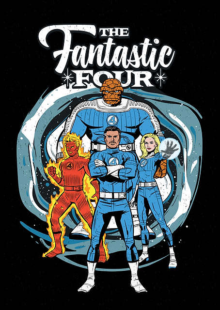 The Fantastic Four First Steps Comic Group / platina