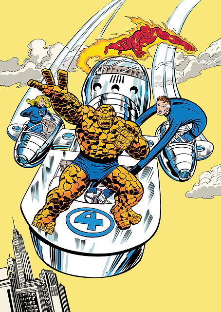 Fantastic Four Classic Retro Group Vehicle / PLATINA