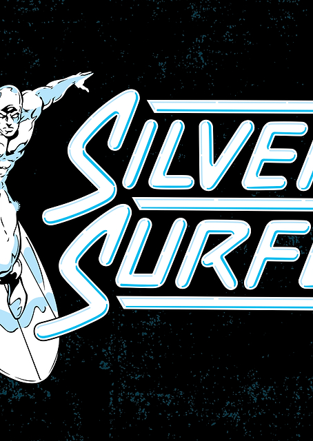 Silver Surfer Retro Comic Poster / PLATINA