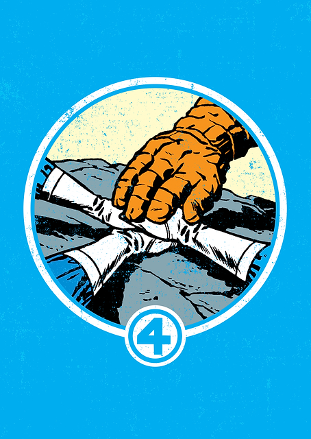 Fantastic Four Classic Team Hands / PLATINA