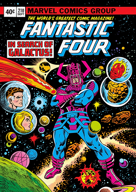 Fantastic Four Classic Comic Cover In Search of Galactus / platina