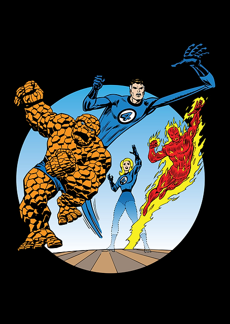 Fantastic Four Classic Group in Action / PLATINA
