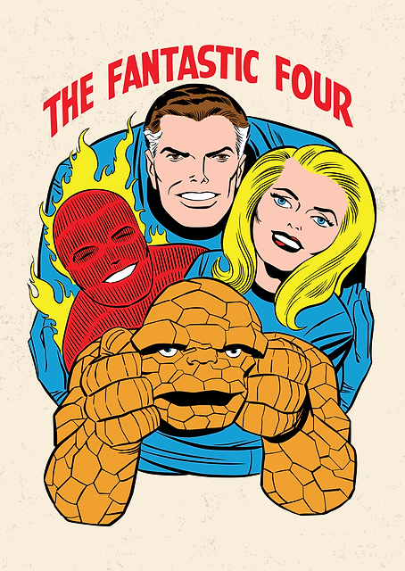 Fantastic Four Classic Retro Family / PLATINA