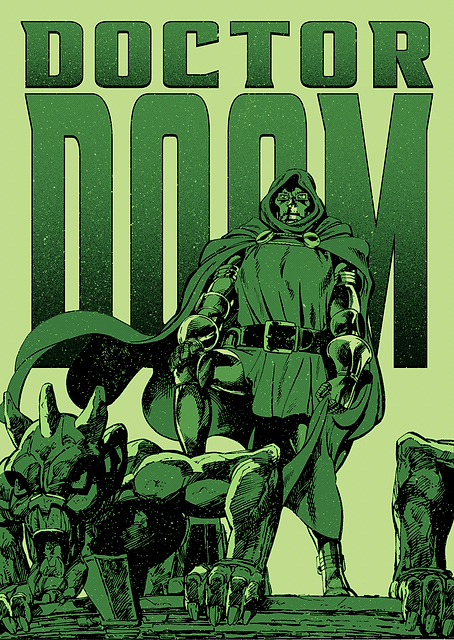 Doctor Doom Green Gargoyle Poster / PLATINA