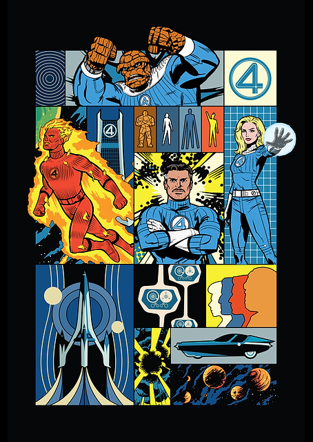 The Fantastic Four First Steps Comic Grid / PLATINA