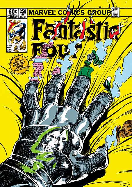 Fantastic Four Classic Comic Cover Doctor Doom Hand / platina