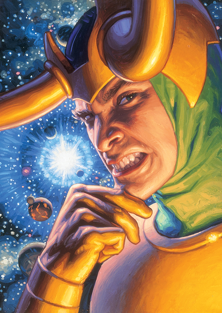 Clever Loki Smirks in the Cosmos / PLATINA