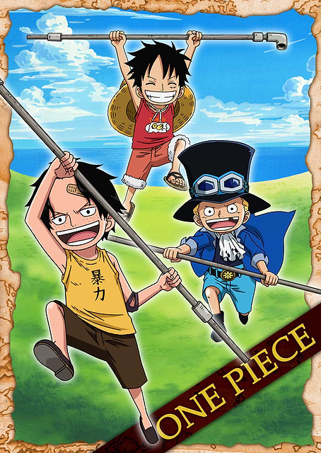 Luffy, Sabo and Ace cheerful play / platina