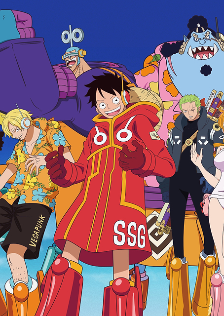 Straw Hat Crew Egghead style celebration / PLATINA