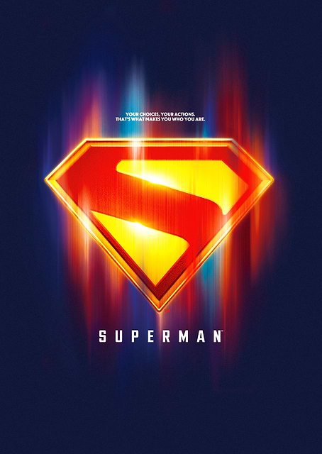Superman Shield Radiant Poster / platina
