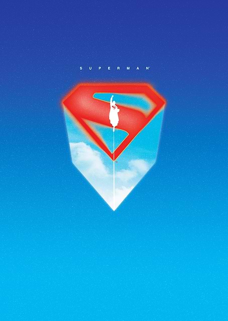 Superman S With Flying Silhouette / platina