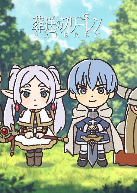 Frieren Chibi Heroes in Forest / PLATINA