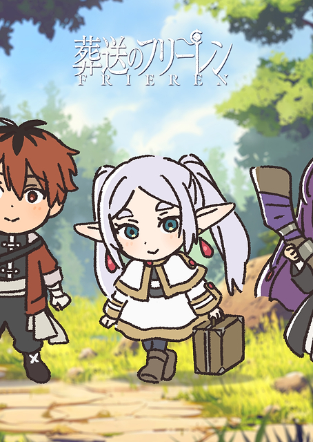 Chibi Frieren Trio Forest Journey / PLATINA