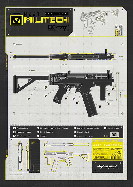 Militech M221 Saratoga / platina