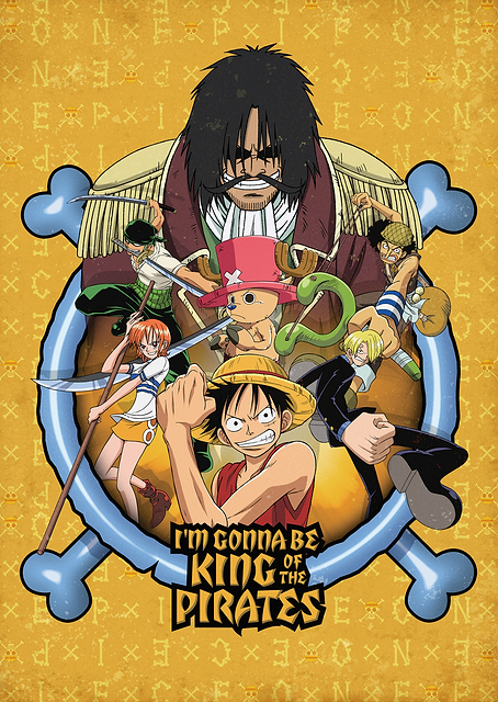 East Blue Straw Hat Crew and Gold Roger / PLATINA