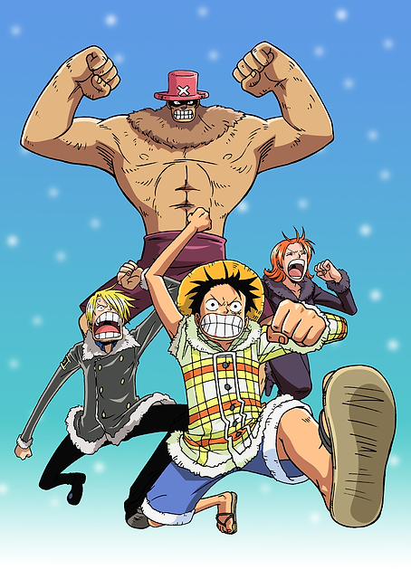 Alabasta Drum Island Luffy, Nami, Sanji and Chopper / PLATINA