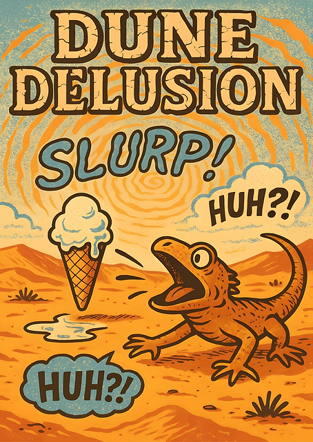 Dune Delusion: Lizard and Ice Cream / platina
