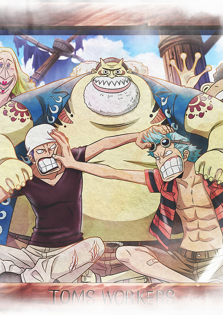 Iconic Watercolor Franky and Toms Workers / PLATINA