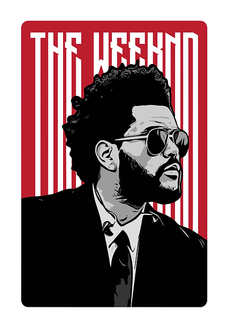 The Weeknd Portrait Illustration / platina